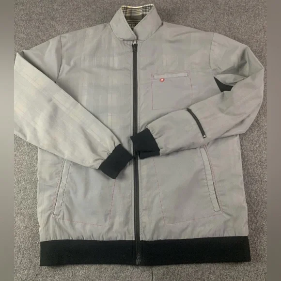 Travis Mathew Mens Full Zip Reversible Golf Bomber Jacket Size M Multicolor - Picture 1 of 10